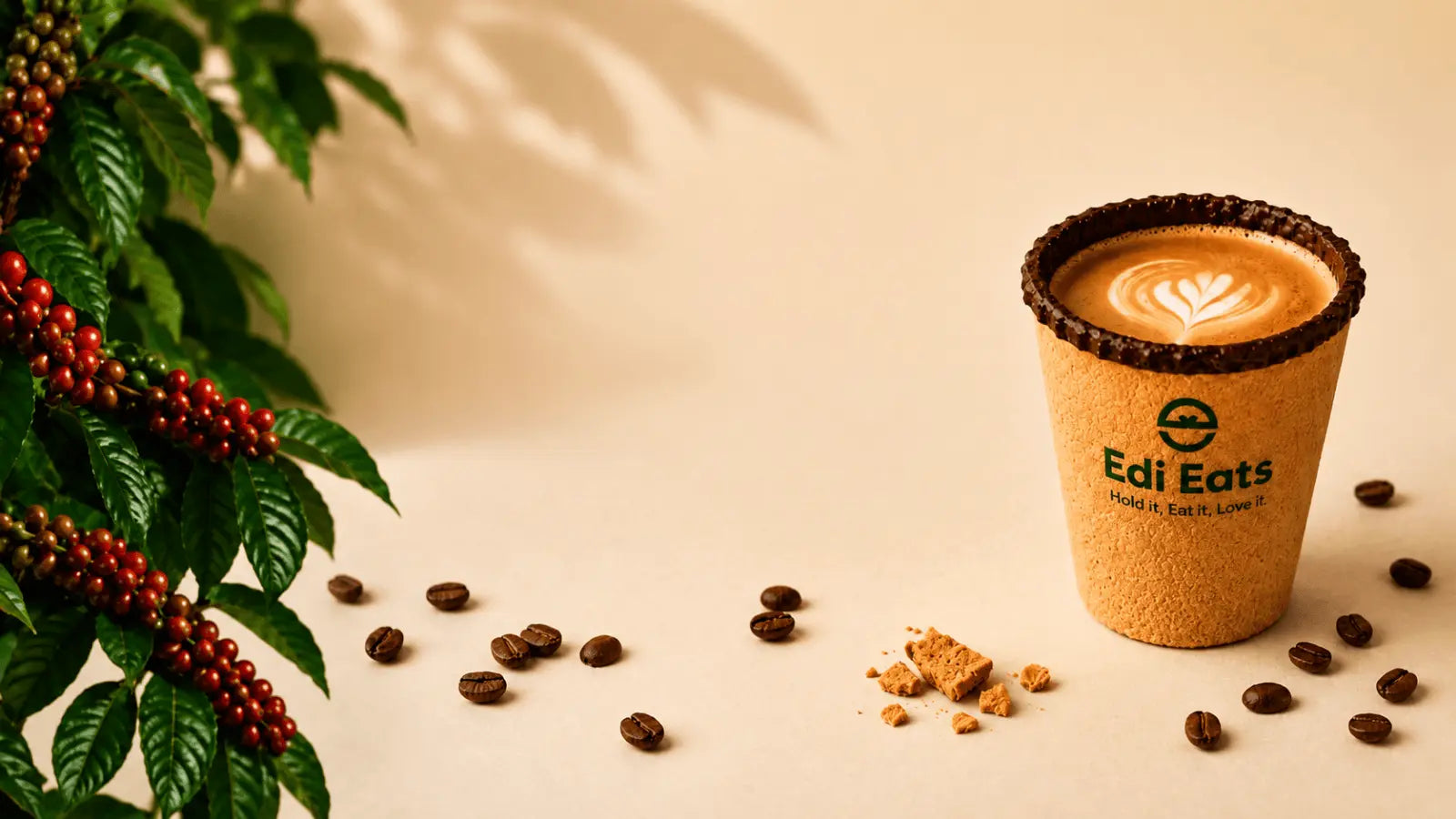 what are edible coffee cups